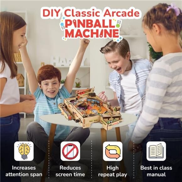 Pinball Machine Toy for Kids Ages 8-14 Years Global Award Winning Arcade Game - Picture 2 of 6